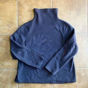 Lands End Pullover Fleece L Navy